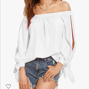 White off the shoulder blouse